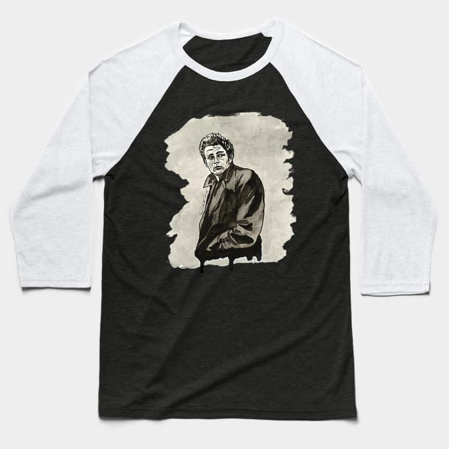 James Dean Baseball T-Shirt by BladeAvenger